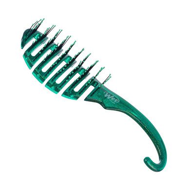 Wet Brush Shower Flex Detangler Hair Brush Green Glitter