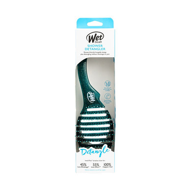Wet Brush Shower Flex Detangler Hair Brush Green Glitter