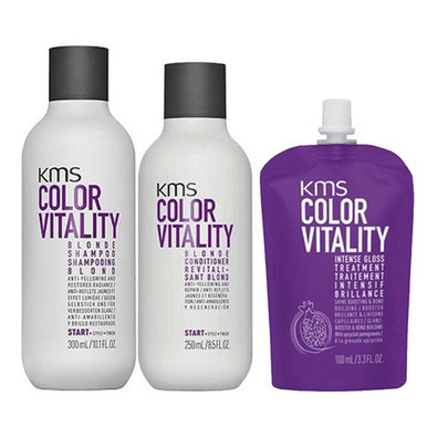 KMS Color Vitality Blonde Treatment Trio Bundle