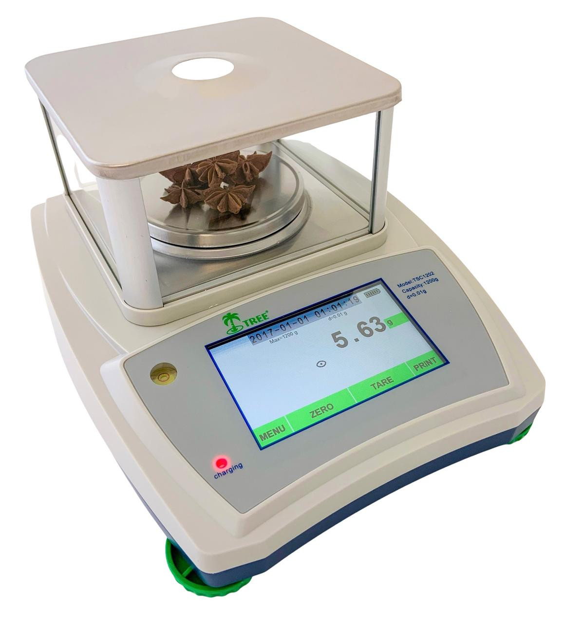 Tree TSC-1202 Touch Screen Precision Balance, 1200 g x 0.01 g