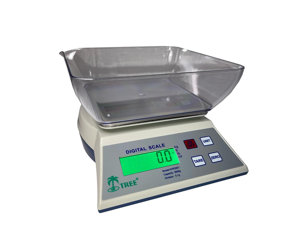 American Weigh Scales - LB Series Digital Kitchen Food Weight Scale with  Bowl, 3000 x 0.1g - LB-3000 