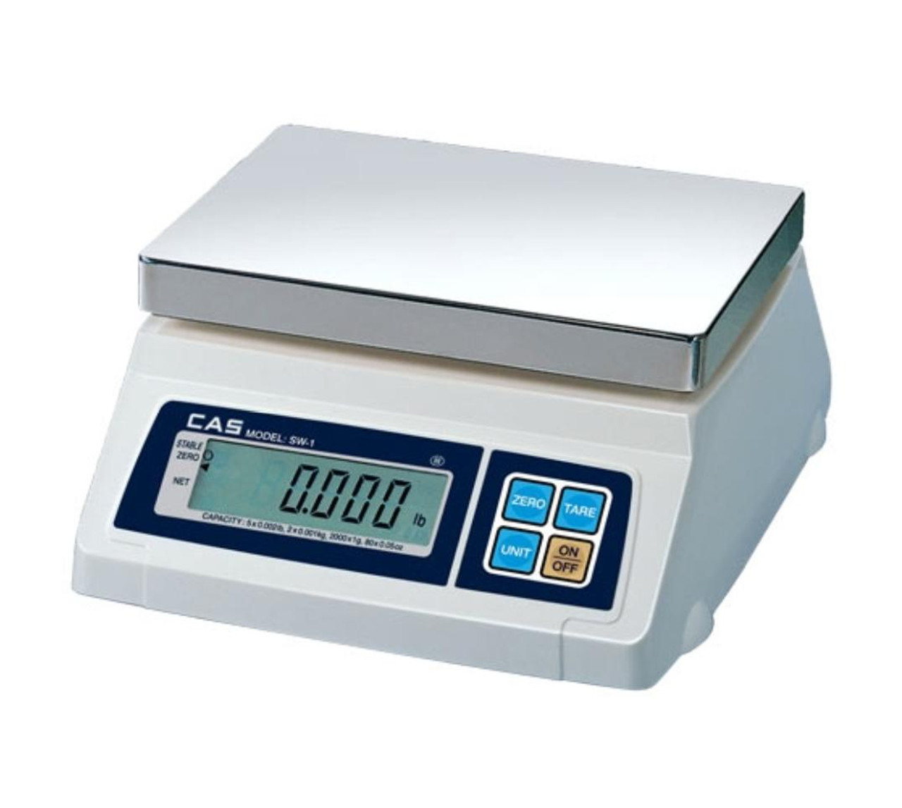 CAS SW-50 Portion Control Scale, 50 lb x 0.02 lb, NTEP Scales Plus