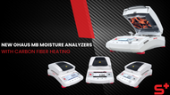 New OHAUS MB Moisture Analyzers with Carbon Fiber Heating