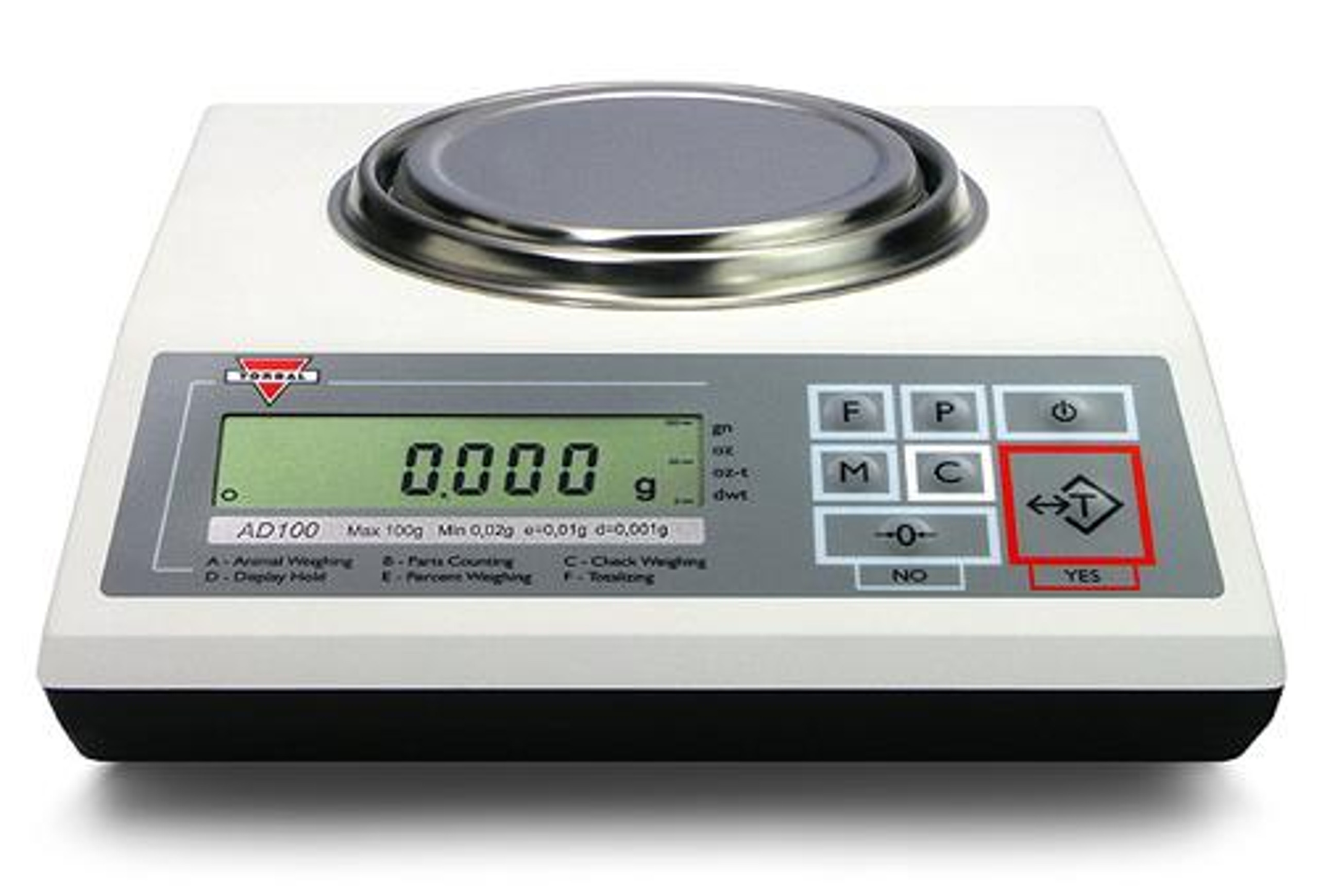 Torbal AD60 External Calibration Precision Balance, 60 g x 0.001 g