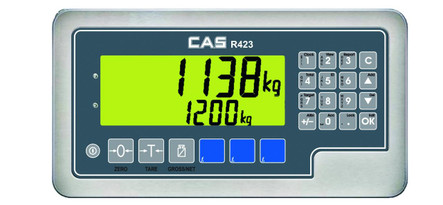 CAS R423-02-PM, R423 - AC PS, Panel Mount Stainless Steel Indicator, K402 Application Software, NTEP