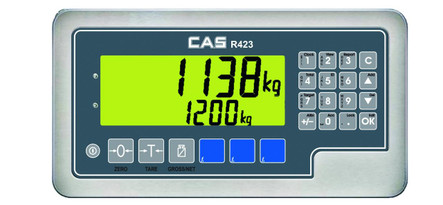 CAS R423-10-PM, R423 - AC PS, Panel Mount Stainless Steel Indicator, K410 Application Software, NTEP