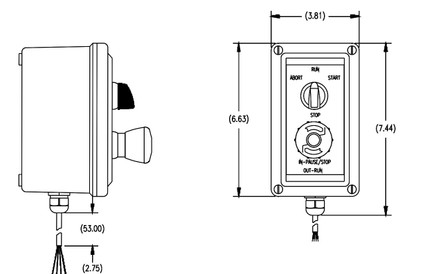 Rice Lake Ind Opt Start/Stop ASSY External FRP Nema 4X Box, 19369