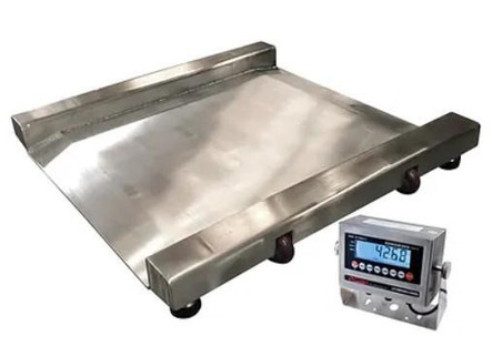 Optima Scale Optima OP-917-SS-12828-1K Stainless Steel Drum Scale, 1000 lbs x 0.2 lb