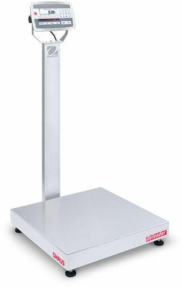 OHAUS D52XW125WQV8 Defender 5000 Washdown Bench Scale, 250 lb x 0.01 lb, 24 x 24, NTEP