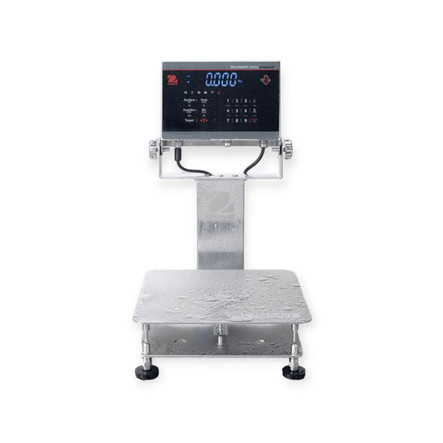 OHAUS i-D61XWE12K1R6 Stainless Steel Extreme Washdown Bench Scale, 12 x 12, 25 lb x 0.002 lb, NSF, NTEP Class III