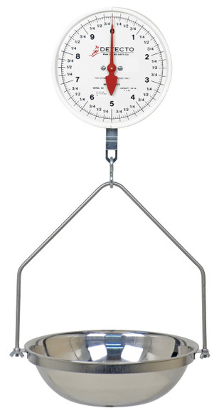 Detecto Cardinal Detecto MCS-20DF Hanging Scale w/ Bowl, 20 lb x 1 oz 