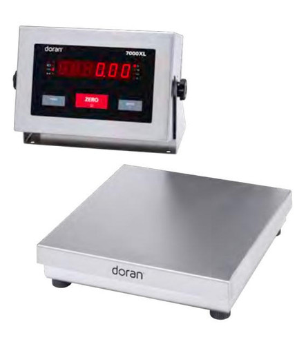  Doran 71000XL/2424 Stainless Steel Bench Scale, 24"x24" Platform, 1000 lb x 0.2 lb, NTEP 