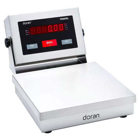  Doran 7005XL/88-ABR Stainless Steel Bench Scale, 8"x8" Platform, 5 lb x 0.001 lb, NTEP 