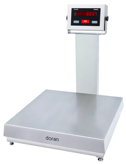  Doran 71000XL/2424-C20 Stainless Steel Bench Scale, 24"x24" Platform, 1000 lb x 0.2 lb, NTEP 