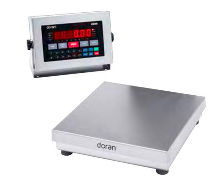  Doran 22050/12 Stainless Steel Bench Scale, 12"x12" Platform, 50 lb x 0.01 lb, NTEP 