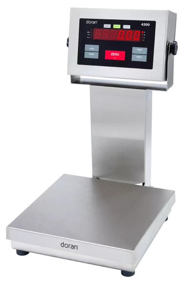  Doran 4305-C14 Checkweighing Bench Scale, 10"x10" Platform, 5 lb x 0.001 lb, NTEP 
