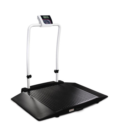Rice Lake Weighing Systems Rice Lake 350-10-3BLE Healthweigh Dual-Ramp Wheelchair Scale, Foldable, Bluetooth, 1000lb x 0.2lb 