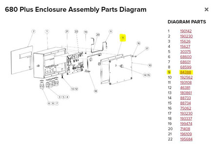 Rice Lake Weighing Systems Rice Lake Backplate Gasket 680, 682, CW90, CW90X, 320IS, 420 indicators 