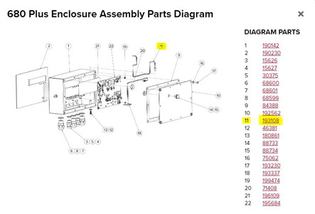 Rice Lake Weighing Systems Rice Lake Remote Setup Switch ASSY, 680/682 