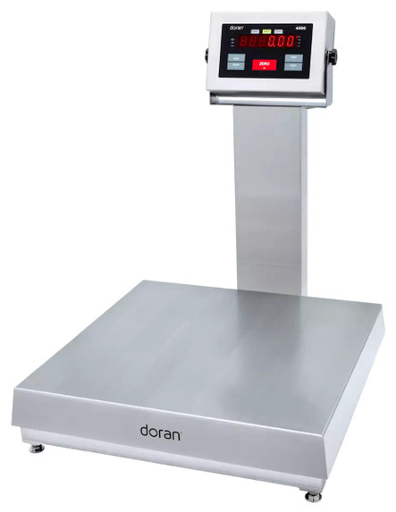  Doran 43500/18S-C20 Checkweighing Bench Scale, 18"x18" Platform, 500 lb x 0.1 lb, NTEP 