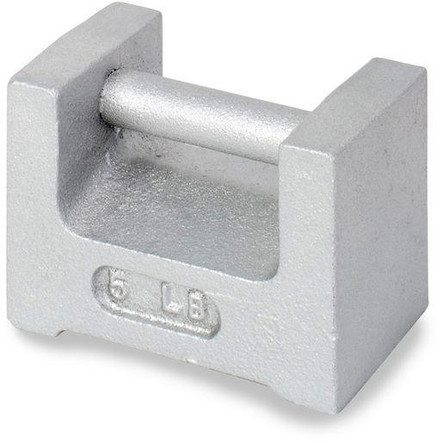 Troemner 5 lb Cast Iron Grip Handle Calibration Weight, ASTM Class 6, NVLAP