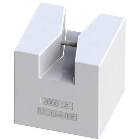 Troemner 2000 lb Cast Iron Grip Handle Calibration Weight, ASTM Class 6, NVLAP