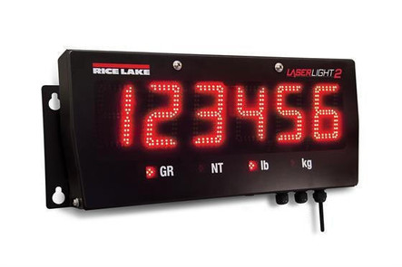 Rice Lake Weighing Systems Rice Lake LaserLight2 LED Remote Display, 4 inch, Stainless Steel, Flange Mount 