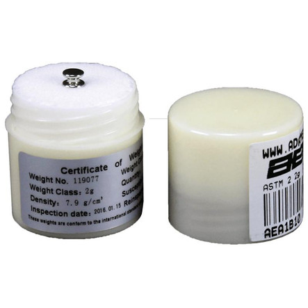 Adam Equipment 2g Calibration Weight, ASTM Class 1 in Case