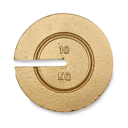 Troemner 10 kg Cast Iron Slotted Weight, NIST Class F