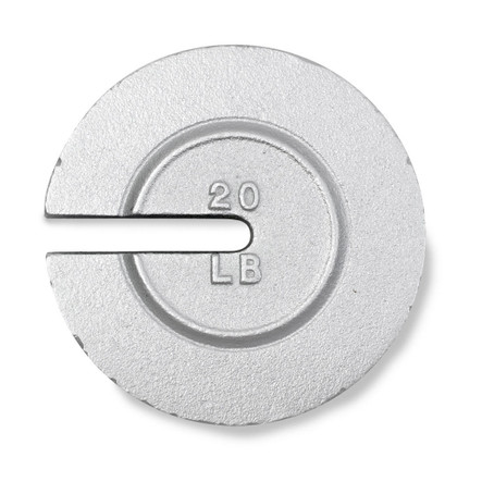 Troemner 20 lb Cast Iron Slotted Weight, Traceable Certificate, NIST Class F