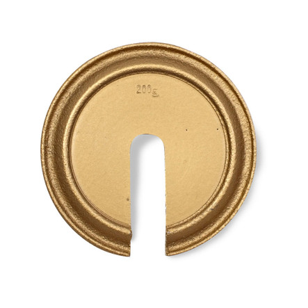 Troemner 200 g Cast Iron Slotted Weight, Traceable Certificate, NIST Class F