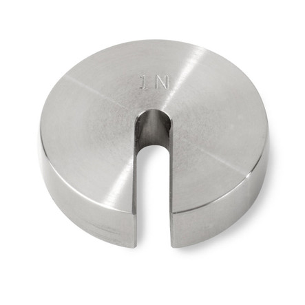 Troemner 1 N Stainless Steel Slotted Weight, No Certificate, ASTM Class 7