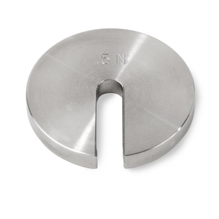 Troemner 0.5 N Stainless Steel Slotted Weight, Traceable Certificate, ASTM Class 7