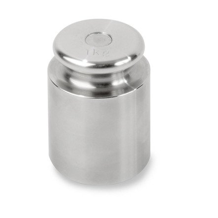 Troemner 1000 g Stainless Steel Cylindrical Screw Knob Weight, No Certificate, ASTM Class 7