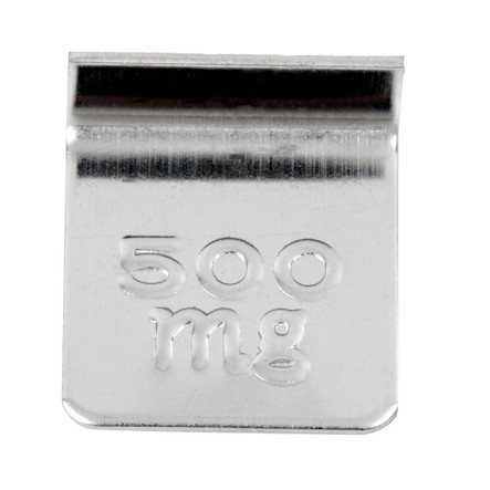 Troemner 500 mg Aluminum Flat Weight, No Certificate, ASTM Class 7
