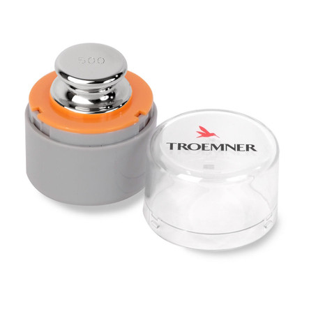 Troemner 500 g Alloy Cylindrical Screw Knob Weight, No Certificate, OIML Class F1