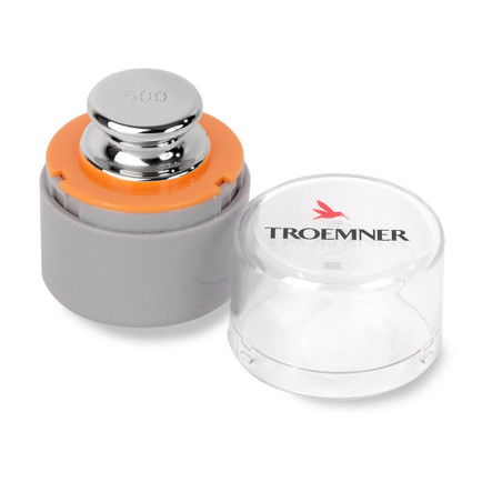 Troemner 500 g Alloy Cylindrical Screw Knob Weight, No Certificate, OIML Class F2