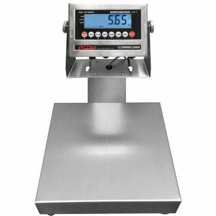Optima Scale OP-915SS-HP-15 Stainless Steel Bench Scale 10 x 10, 15 lb x 0.0005 lb