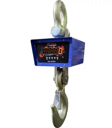 Optima OP-925 Crane Scale w/ LED Screen, 40,000 lbs x 10 lb