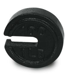 Rice Lake Cast Iron Round Counterpoise Slotted Weight, 1/2 lb Weight, Provides 100 lbs of Counter Weight, ASTM Class 7