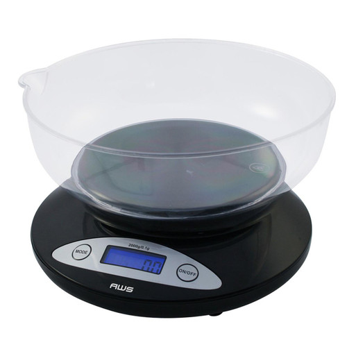 2K-BOWL Digital Kitchen Scale, 2000g Capacity