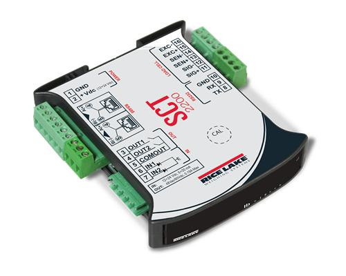 Rice Lake Indicator, SCT2200 12-24VDC, and RS485/232 Serial Port, DIN Mount, Regulatory Modes.