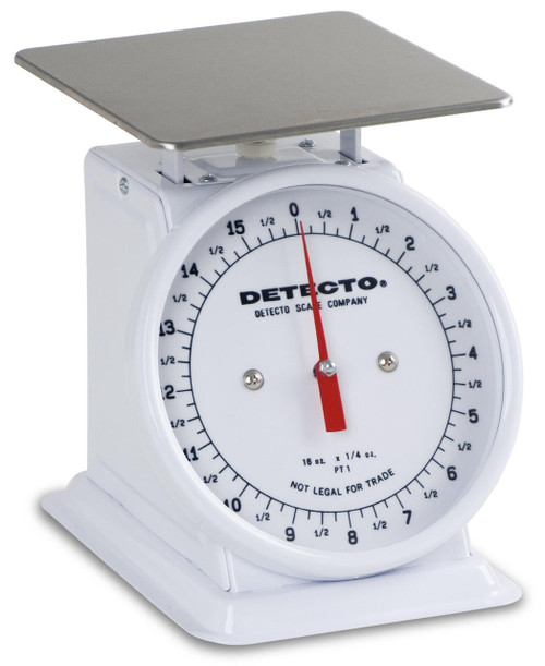 Detecto Cardinal Detecto PT-1 Top Loading Dial Scale, 16 oz x 0.25 oz 