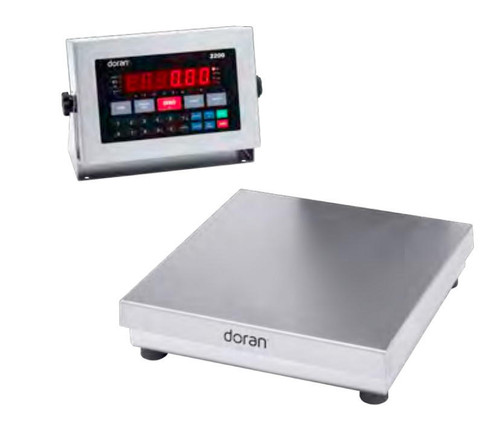  Doran 22250/18S Stainless Steel Bench Scale, 18"x18" Platform, 250 lb x 0.05 lb, NTEP 