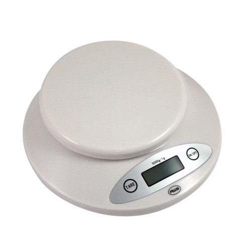 American Weigh Scales AWS 5K-BOWL Digital Kitchen Scale, 5000 g x 1 g, White 