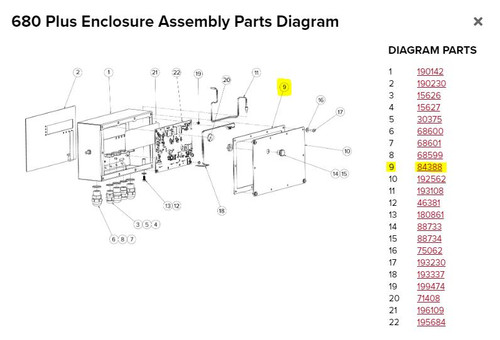 Rice Lake Weighing Systems Rice Lake Backplate Gasket 680, 682, CW90, CW90X, 320IS, 420 indicators 