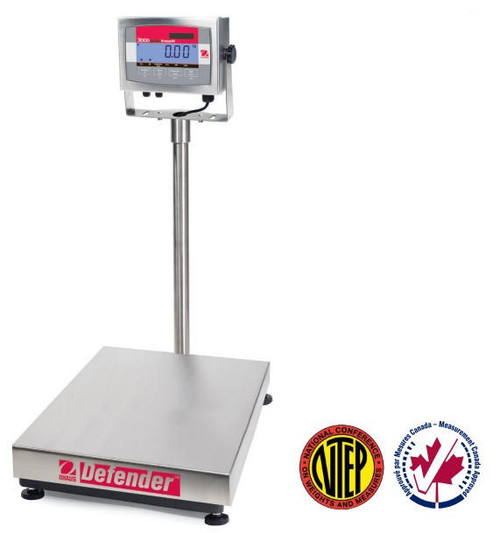 Ohaus D52P250RQV3 Defender 5000 Bench Scale, 500 lb x 0.02 lb