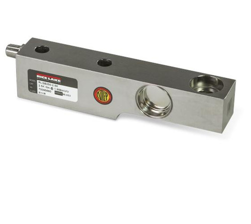 Rice Lake Weighing Systems Rice Lake RLSB250-2.5K 2500 lb Non-threaded Stainless Steel Single Ended Beam Load Cell, NTEP