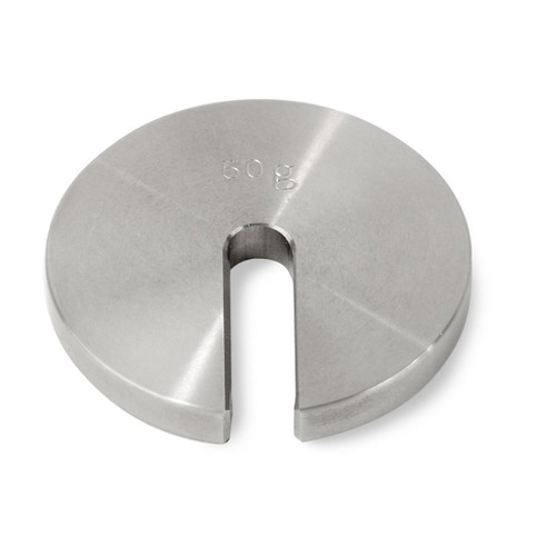 Troemner 50 g Stainless Steel Slotted Weight, Traceable Certificate, ASTM Class 7