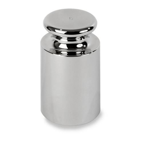 Troemner 5 kg Stainless Steel Cylindrical Screw Knob Weight, No Certificate, OIML Class F1